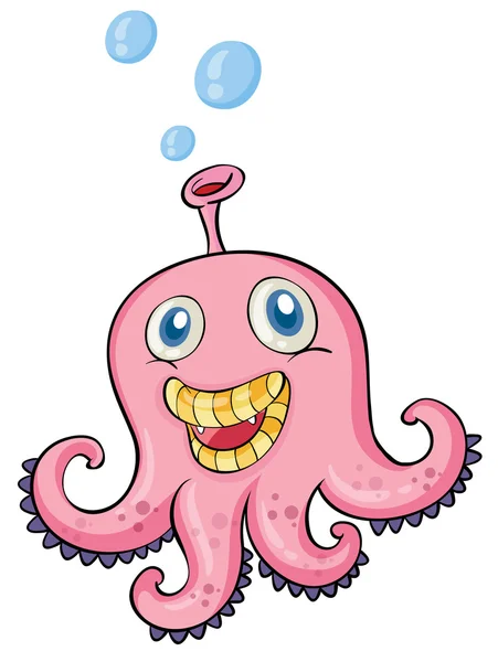 Pulpo rosado — Vector de stock