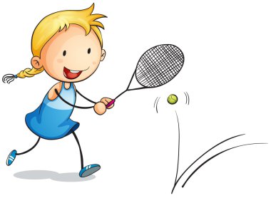 Tenis oynayan kız