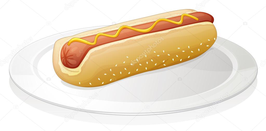 Sausages with bread — Stock Vector © interactimages 13130678