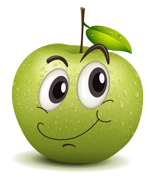 Щасливі apple смайлик — стоковий вектор