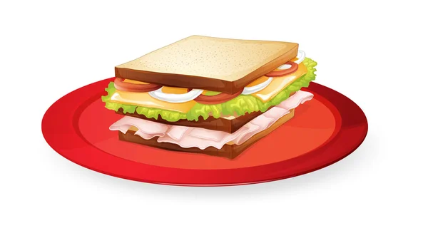 Sandwich de pan — Vector de stock