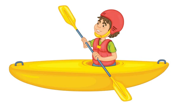 A man in boat — Stock Vector