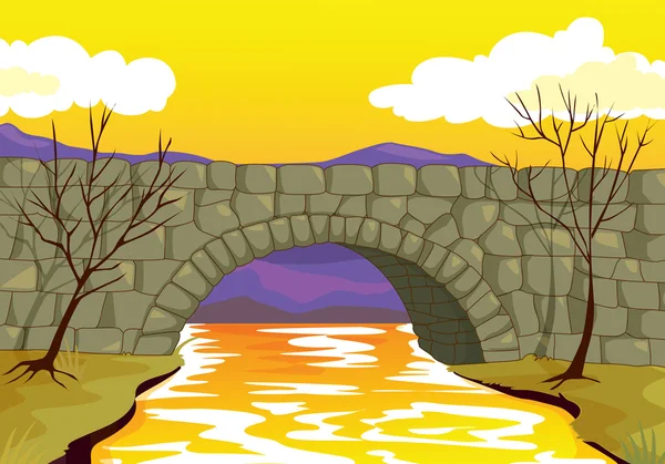 Brücke aus Stein — Stockvektor