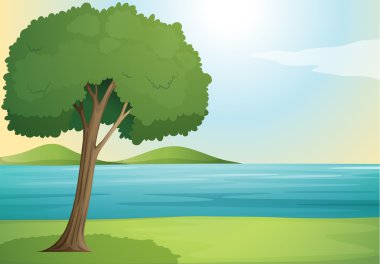tree and river clipart