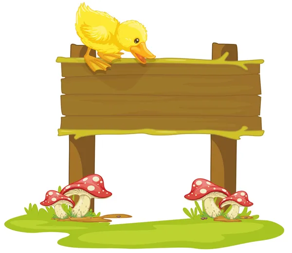Deska a kachna — Stockový vektor