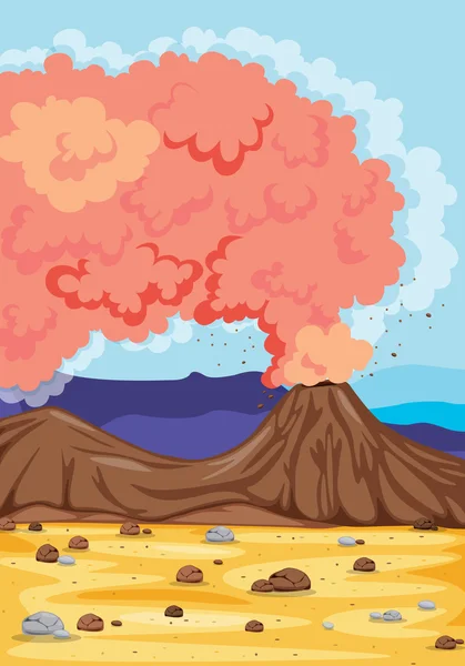 Un volcan — Image vectorielle