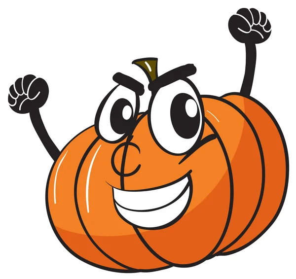 Smiling pumpkin face — Stock Vector