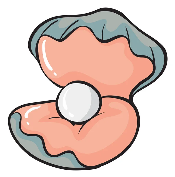 Coquille et perle — Image vectorielle