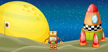 robot ve uzay mekiği