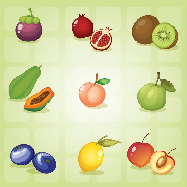 Frutas — Vector de stock