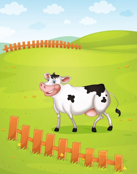 Eine Kuh — Stockvektor