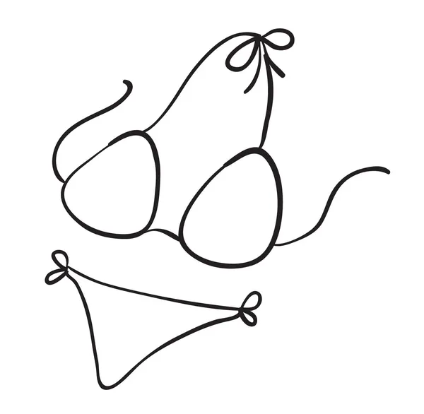 Bosquejo de bikini — Archivo Imágenes Vectoriales