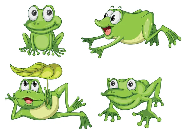 Grenouilles vertes — Image vectorielle