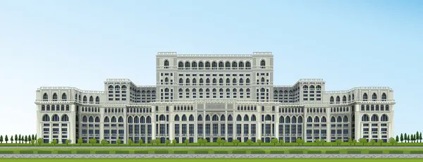 Palais Ceausescu, Bucarest, Roumanie — Image vectorielle