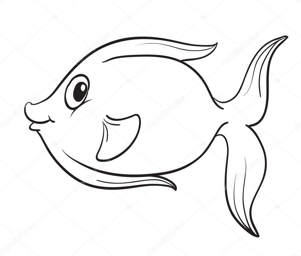 Fish outline Stock Illustration by ©interactimages #13822337