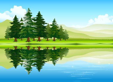 beautiful landscape clipart