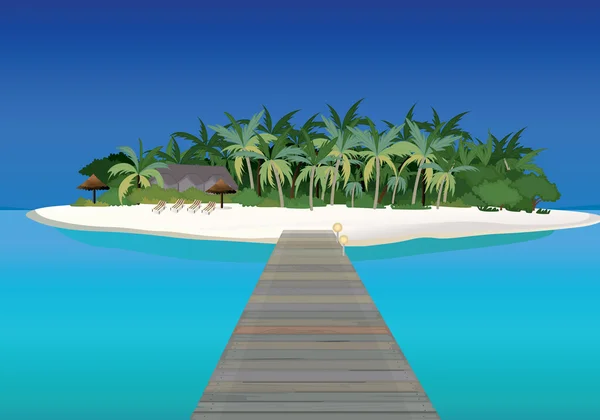 Île et pont — Image vectorielle