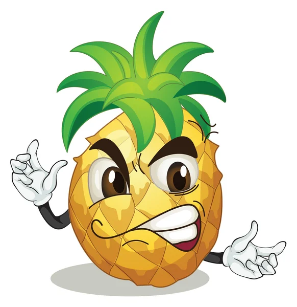 Egy ananász — Stock Vector