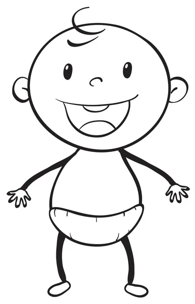 A baby sketch — Stock Vector