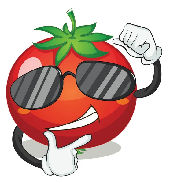 Un tomate — Vector de stock