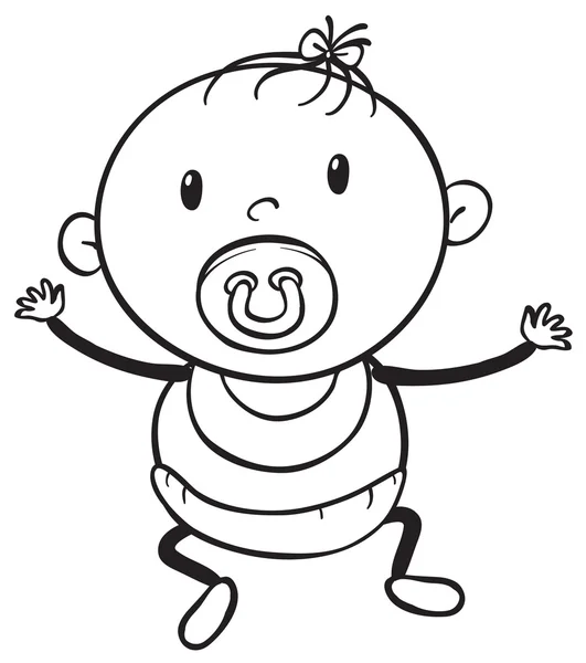 A baby sketch — Stock Vector