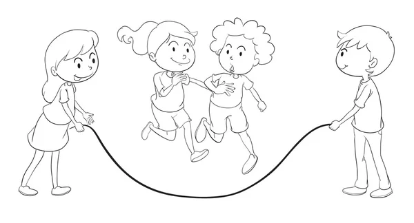 Niños jugando — Vector de stock