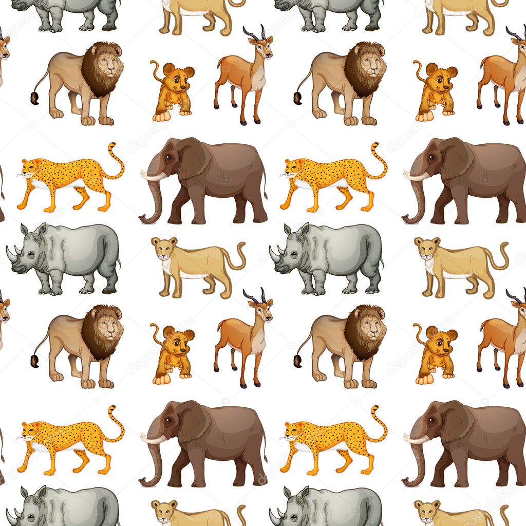Various animals Stock Vector Image by ©interactimages #13900698