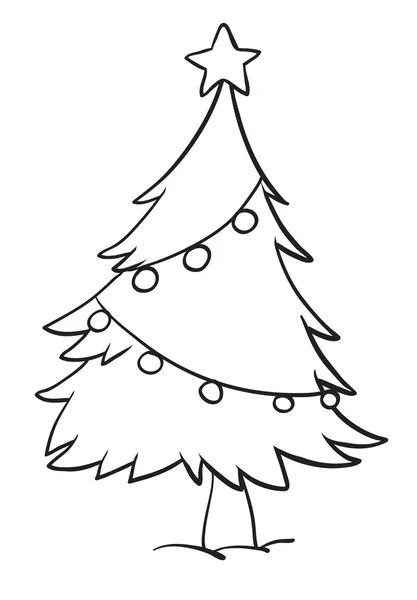 Christmas tree outline — Stock Vector