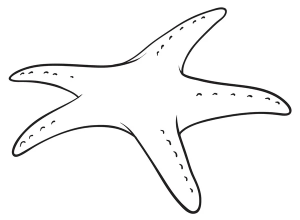 Una sagoma di pesce stella — Vettoriale Stock