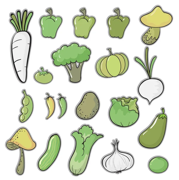 Diverse groenten — Stockvector