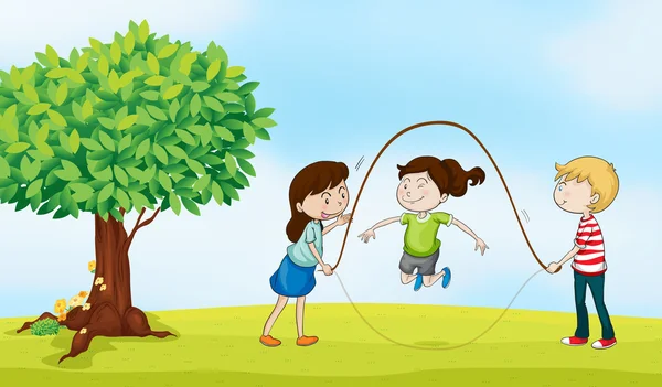 Dzieci i drzewa — Wektor stockowy