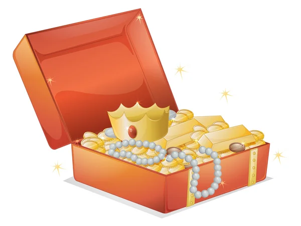 A jewellery and a box — Stock Vector