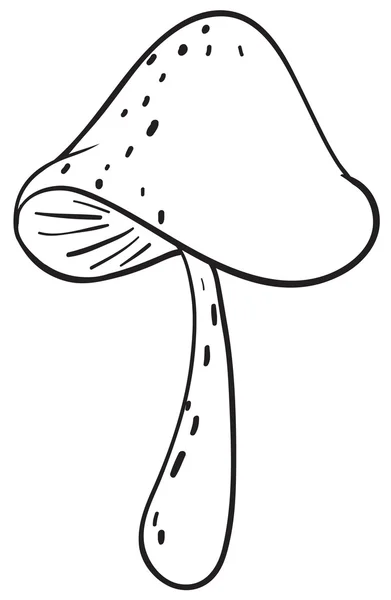 Uno schizzo di fungo — Vettoriale Stock