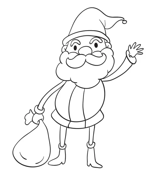 A santa claus sketch — Stock Vector