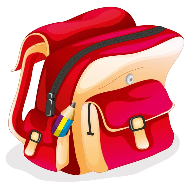 Una bolsa de escuela — Vector de stock