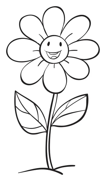 Un boceto de flor — Vector de stock