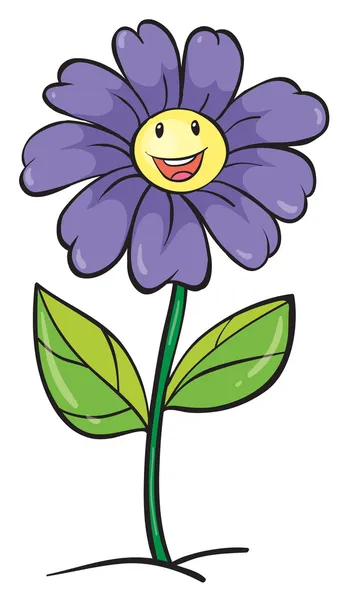 Una flor púrpura — Vector de stock