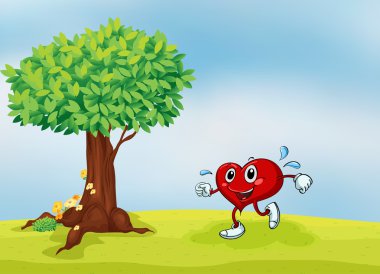 a heart and a tree clipart