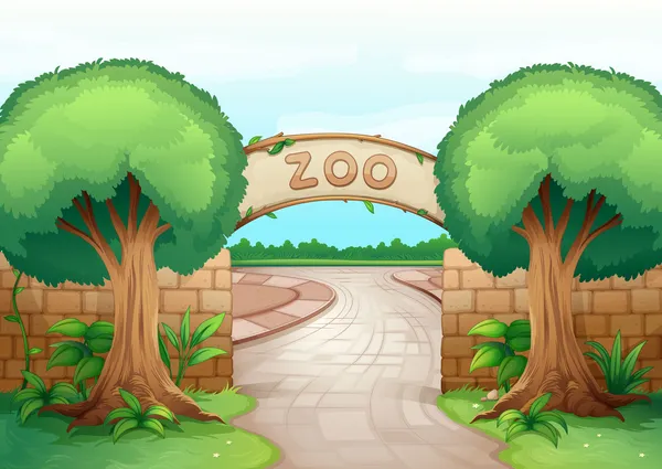 Un zoo — Image vectorielle