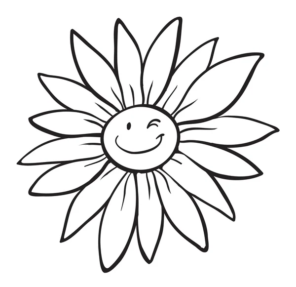 Un boceto de flor — Vector de stock