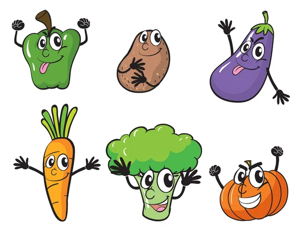 Varias verduras — Vector de stock