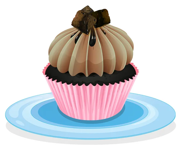 Een cupcake — Stockvector