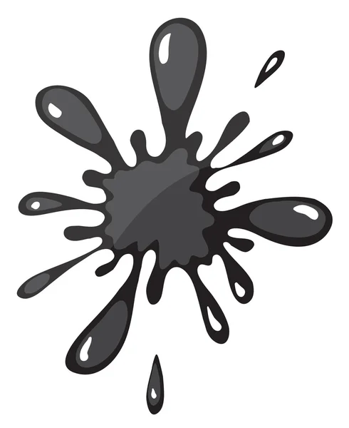 Zwarte kleur splash — Stockvector