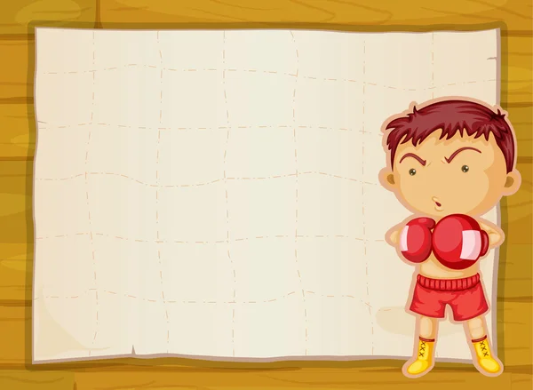 Paper and boxer boy Vector Graphics