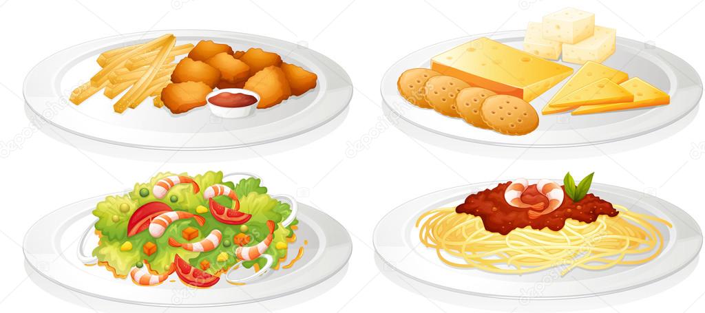 a various foods