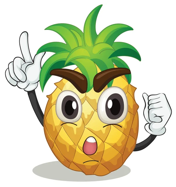 Egy ananász — Stock Vector
