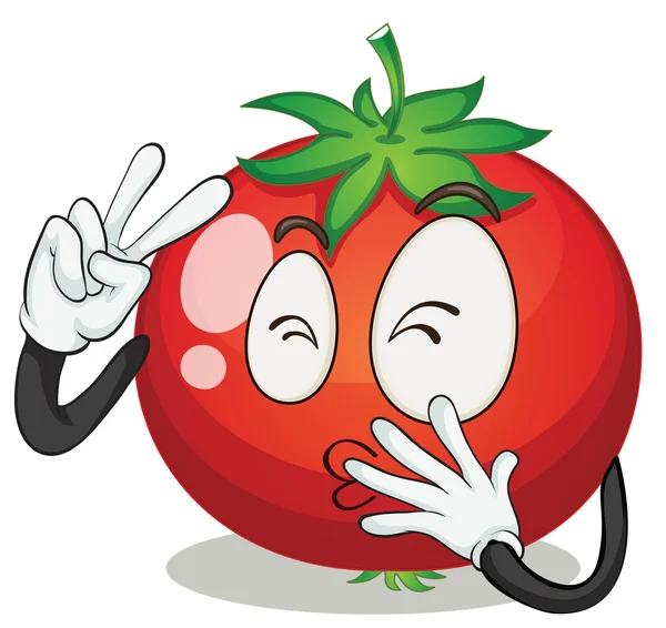 Um tomate — Vetor de Stock
