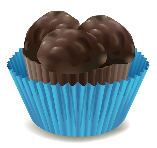 Čokolády v modré cup — Stockový vektor