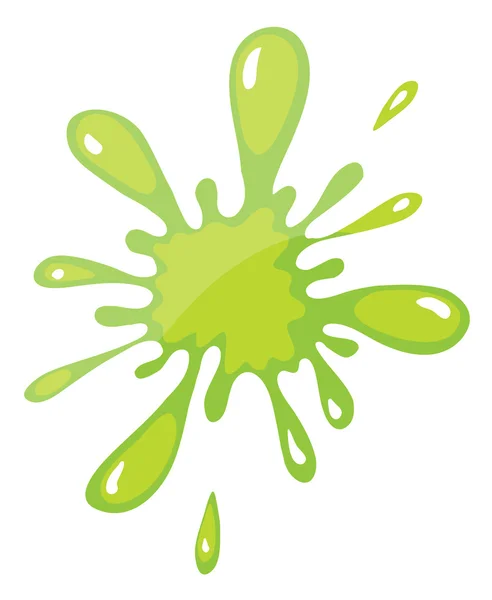 A green color splash — Stock Vector