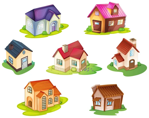 Varias casas — Vector de stock